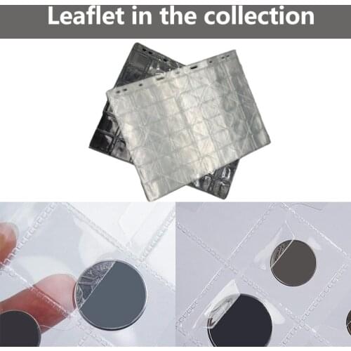 42 Grids Coin Collection Album Page Below 28mm Coins Have Anti-slip Cover Coin Hold Book Coin Collection Live Page1 Sheet
