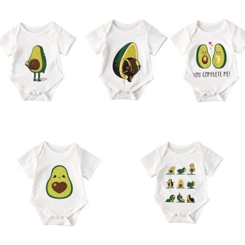 0-18M Infant Baby Girls Boys Bodysuits Fruit Print Short Sleeve Cotton Jumpsuits Newborn Baby Boy Girl Soft Jumpsuit 5 Styles