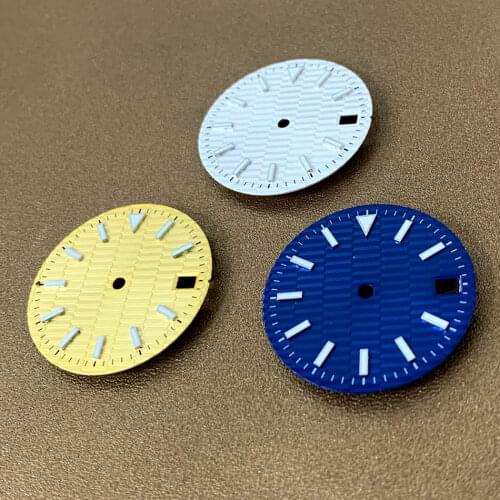 Watch dial 28.5mm blue luminous modification accessories suitable for Japanese NH35 automatic movement
