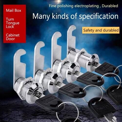 Zinc Alloy File Cabinet Lock Door Letter Box Lock Drawer Cabinet Turn Tongue Lock Iron Locker