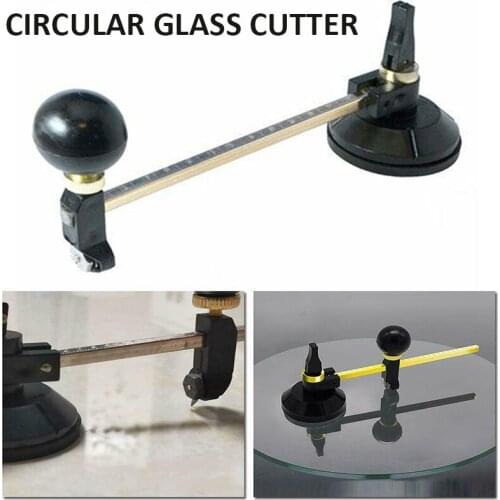 Glass Circular Cutter Adjustable Compasses Type Glass Cutter with Suction Cup 65-300mm Dia Plastic Wood Board Circle Cutter