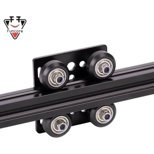 FUNCORE 1set 3D Printer parts Openbuilds V gantry plate set special slide plate pulley for 2020 /2040 V-slot aluminum profiles
