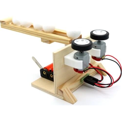 DIY technology invention Electric Ball Launcher Model manual assembly model experiment materials Free shipping
