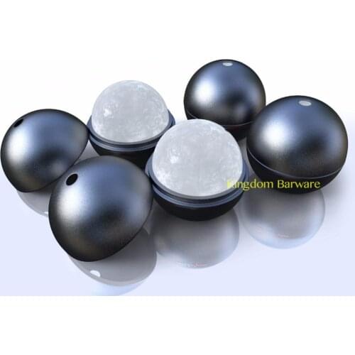 Ice Ball Molds - Original & Best Ice Barware Tool Set - 4 Ball Capacity Mold - Makes 2.5 Inch Large Whiskey Ice Balls Pack of 4