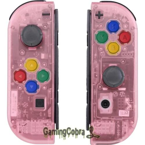 Cherry Pink Joycon Handheld Controller Housing with Full Set Buttons for NS Switch JoyCon – Joycon and Console NOT Included