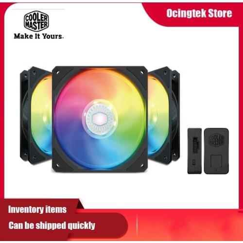 Cooler Master SICKLEFLOW120 ARGB 3 in 1 KIT 5V 3PIN 120mm PWM addressable CPU Cooling silent chassis fan With controller