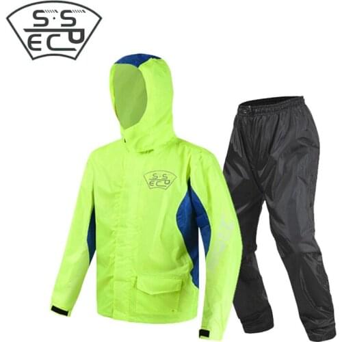 SSPEC Motorcycle Waterproof Breathable Quick Dry Waterproof Motocross Riding Waterproof Rain Pants Motorcycle Suit Rain Suits