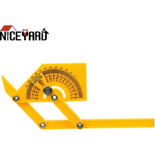 NICEYARD 180 Degree Pointer Protractor Ruler Gauging Tools Instruments Angle Ruler Plastic Protractor Folding Measuring Tools