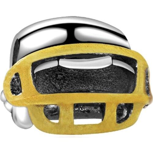 New Rugby cap charms diy fashion bead pendant bangle jewelry fit pandora bracelet for women gift