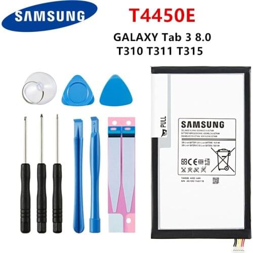 SAMSUNG Orginal Tablet T4450E Battery 4450mAh For Samsung Galaxy Tab 3 8.0'' T310 T311 T315 SM-T310 T3110 E0288 E0396 +Tools