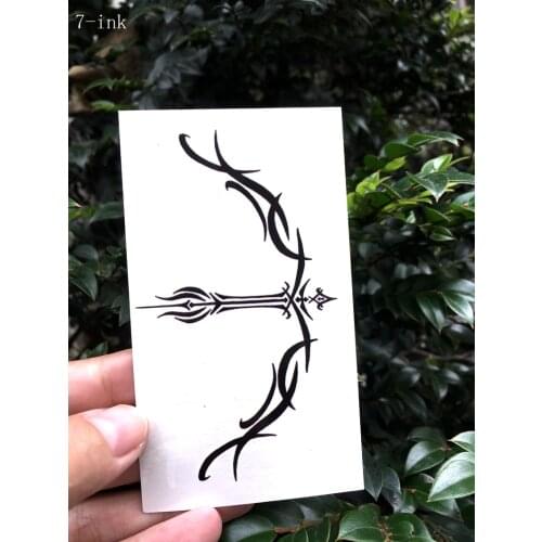 Water Transfer fake tattoo Bow and arrow totem tatoo Waterproof Temporary Tattoo flash tatto for adults