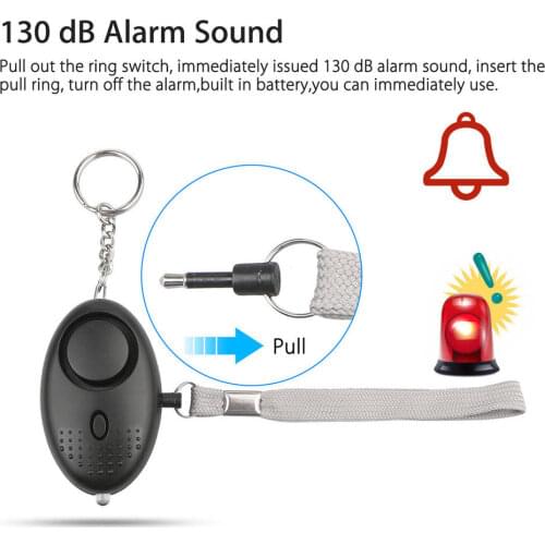 130db Self Defense Alarm Personal Defense Siren Anti-attack Security for Women Kids Personal Security Loud Alert Attack Panic