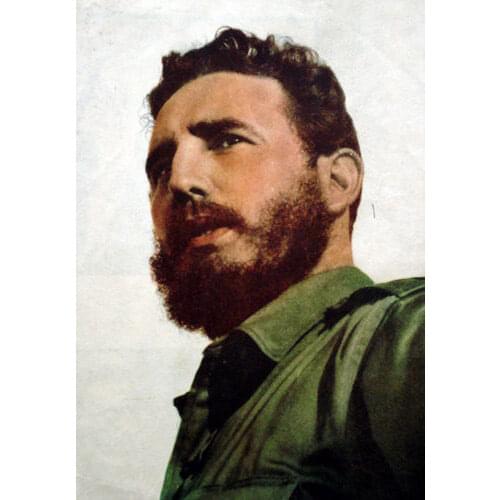 TOP original ART # Cuba great leader Fidel Castro portrait art oil painting-100% hand painted 30"-- free shipping cost