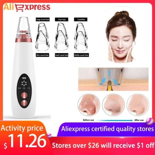 USB Rechargeable Blackhead Remover Face Pore Vacuum Skin Care Acne Pore Cleaner Pimple Removal Vacuum Suction Facial Tools
