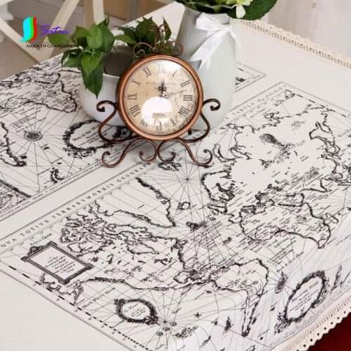 Restoring Ancient Ways World Map Cotton And Hemp Fabric Handmade Ins Background Fabric Curtain Fabric Door 1pc/lot S0140M