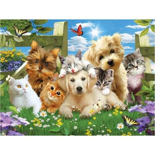 YIKEE diamond painting Pet house,embroidery diamond diamond mosaic,daimond painting full K358