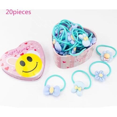 1box Women Girls Colorful Basic Elastic Hair Rubber Bands Accessories for Kids Tie Hair Ring Rope Holder Headdress Clips
