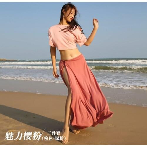 2021 New S255+Q3106 Belly Dance Dress Women Short Tops Long Skirt Latin Dance Dress Performance Modern Dancing Dress