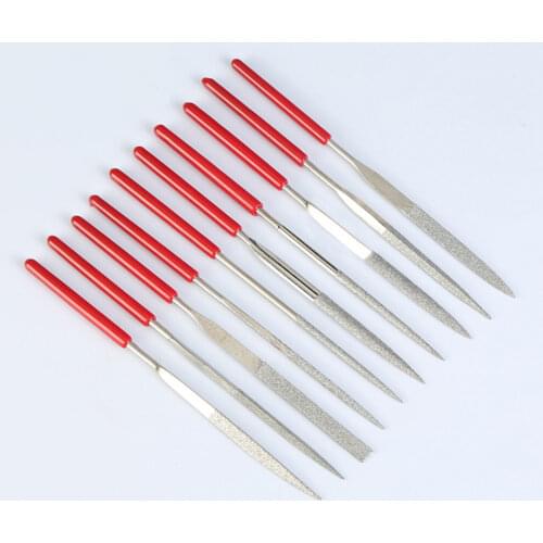 10pcs 140mmx3mm Assorted Diamond Sand Jade Stone Gambling Peeled Beeswax Polish Metal by Hand Set