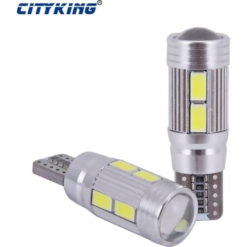 10pcs led t10 canbus,SIGNAL BULB t10 10SMD led 5630 5730 LENS FREE ERROR,Auto LED BULB lamp W5W canbus interior light