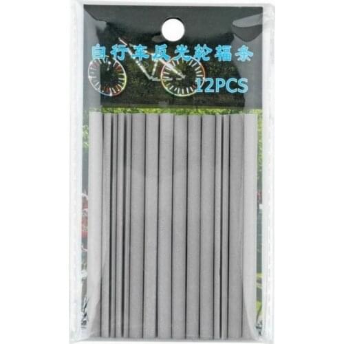 12pcs Bicycle Wheel Spoke Reflector Reflective Mount Clip Wheel Rim Spoke Bike Cycling Mount Strip Reflector Warning Light Tube