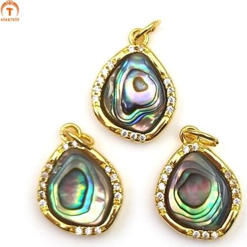 3pcs Natural Fashion Rainbow Colors Abalone Sea Shell Pendants Abalone Beach Handmade Classical Womens Jewelry For Necklace