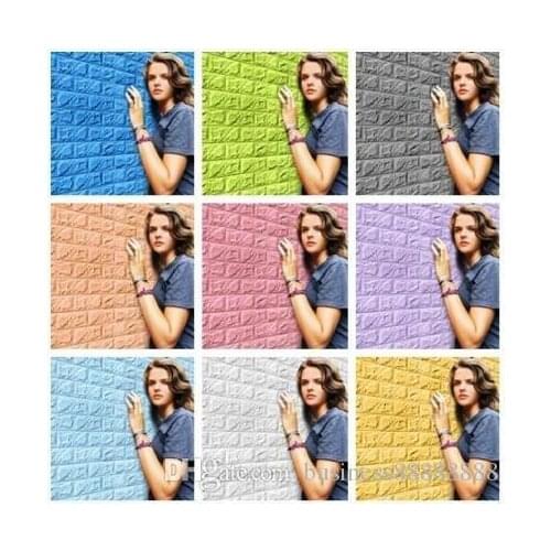 3D Brick Wall Stickers Self-Adhesive Panel Decal Wallpaper for TV Background Sofa Wall Decoration