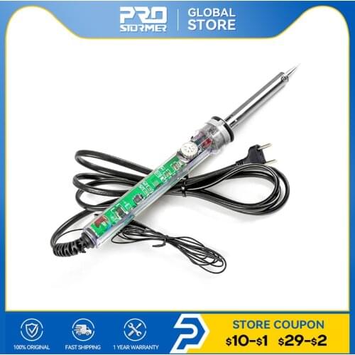 60W Electric Soldering Iron Adjustable Temperature Ceramic Heater LCD Home Repair Soldering Welding Tools EU Plug by PROSTORMER