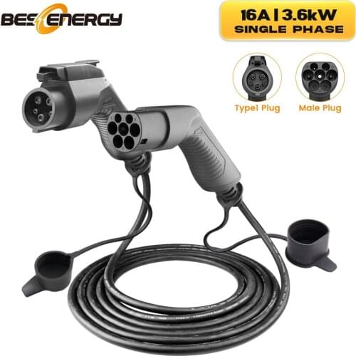 EV Charging Cable 16A 3.6KW for Electric Car Charging Station EVSE Cord Type1 to Type2, SAE J1772 for Chevrolet,Ford,Peugeot iOn