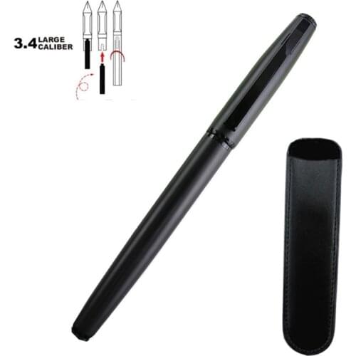 New Frosted Black 867 Fountain Pen 0.38/0.8 Nib black Clip metal Ink Pens Stationery School Office Supplies