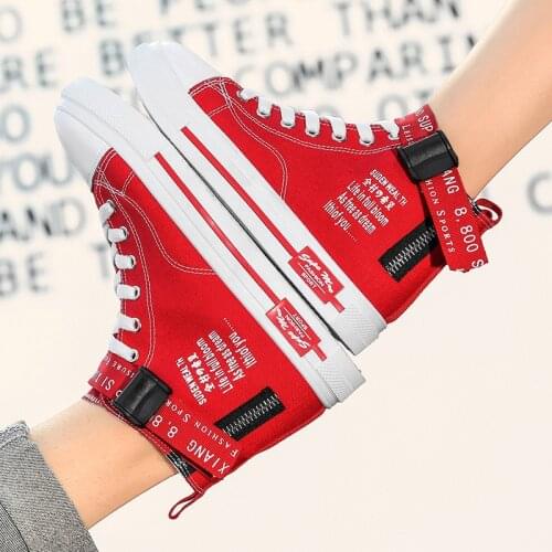 COZOK2021 Couple Shoes Spring And Autumn New One Male And One Female High-top Personality Canvas Shoes