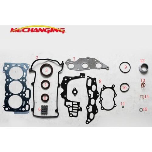 For DAIHATSU MOVE EJ EJ-DE EJ-VE METAL Engine Parts Full Set Engines Gasket Cylinder Head Gasket Set 04111-97206-000 50232700