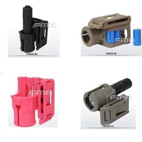 FMA V85 Polymer Speed Flashlight Holster Hunting Airsoft Military Accessories Torch Mount Spare battery case TB1059 BK/DE/FG/PK