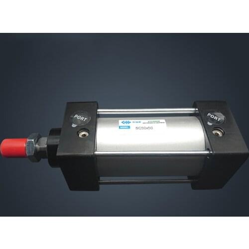 Free shipping Standard air cylinders valve 200mm bore 300mm stroke SC200-300 single rod double acting pneumatic cylinder