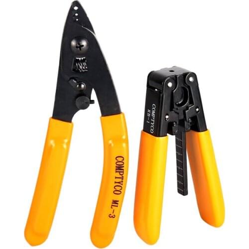 FTTH drop cable stripper and optical fiber coating stripping pliers 3 port