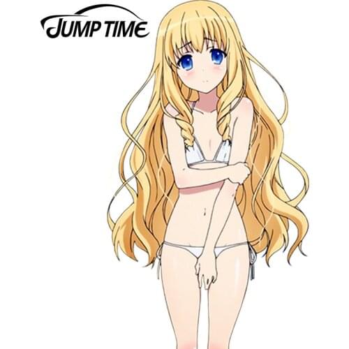 JumpTime 13cm x 7.3cm 3D Car Sticker Sexy Cute Girl Latifa Fleuranza Decal Motorcycle Car Styling Graphics