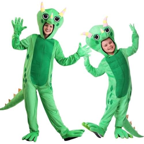 Halloween Costume For Kids Adult Chameleon Costume Boys Magic School Bus Mascot Liz Costume Animal Cosplay Jumpsuit And Hood