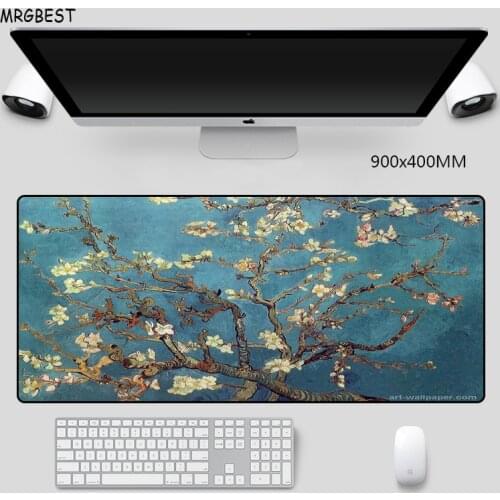 MRGBEST Large Mouse Pad Comfortable Nature Rubber Classic Blossoms Pattern Computer Desk Mat Cover Your Hand Softy for Gamer
