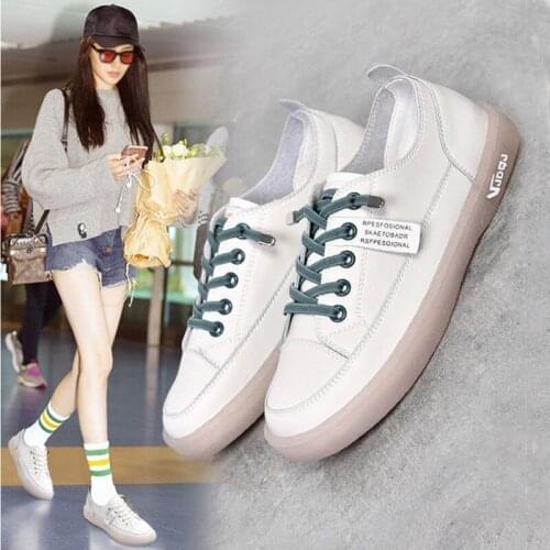 Fashion Shoes Womens Vulcanize Shoes Spring New Casual Classic Solid Color PU Leather Shoes Women Casual White Shoes Sneakers