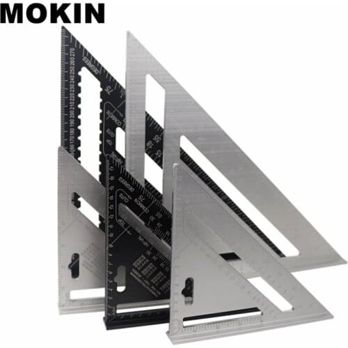 Multifunction Square Right Angle Ruler Triangle Ruler Protractor Aluminum Alloy Building Framing Carpenter Measuring Tools