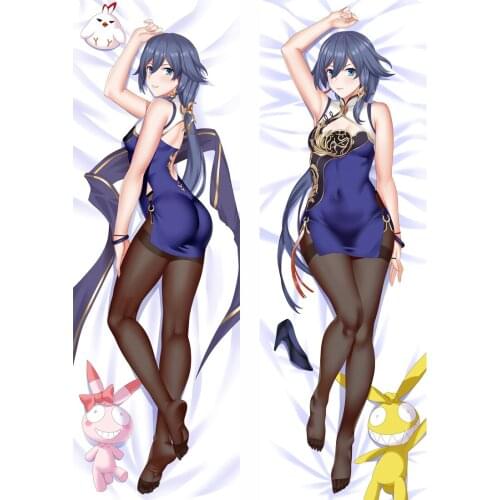 Mxdfafa Japanese Anime MmiHoYo Dakimakura Case Hugging Body Pillowcase Female Manga Pillowslip Anime Cosplay Otaku Bedding