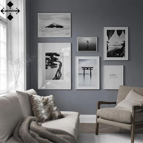 Nordic Wall Art Canvas Painting Black White Posters and Prints Plants Letters Poster Wall Printing Picture for Living Room Decor