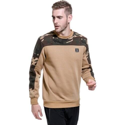 2021 NEW Men Clothing Sweatshirt Harajuku Autumn and Winter Mens Plus Size Round Neck Casual Camouflage Fleece Pullover Sweater
