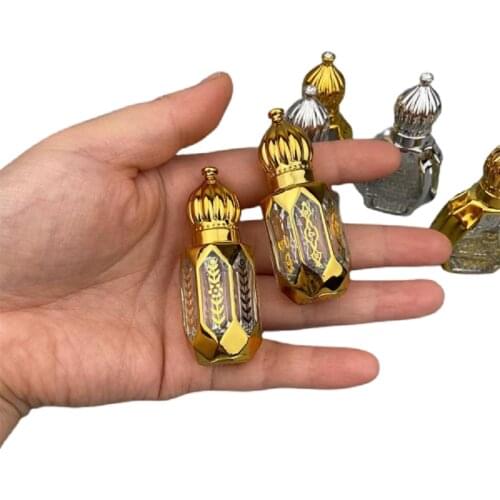 6ml New Empty Gold Silver Roller Cosmetic Packaging Bottle Glass Roll on Perfume Bottle Glass Bead Essential Oil Vials 25pieces