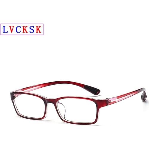 New Men Rectangle Transparent Glasses Frame Women Simple Ultralight PC Clear glass Eyegasses Myopia Reading Glasses Frames L3
