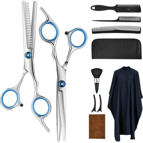 6 Inch 10pcs Thinning Hair Barber Kit De Barberia Stainless Steel Scissors Set