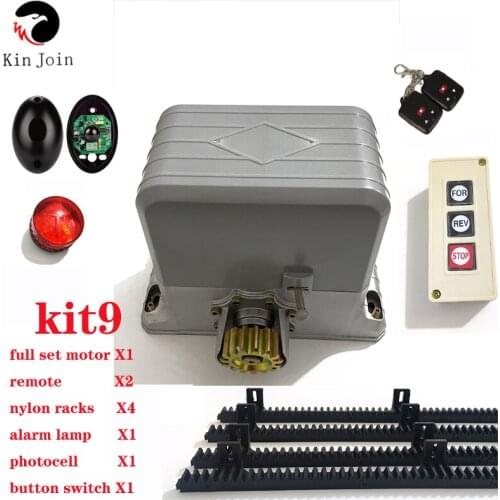 Heavy Duty Remote control automatic electric sliding gate motor opener with 4m Nylon racks(sensor lamp keyfobs optional )