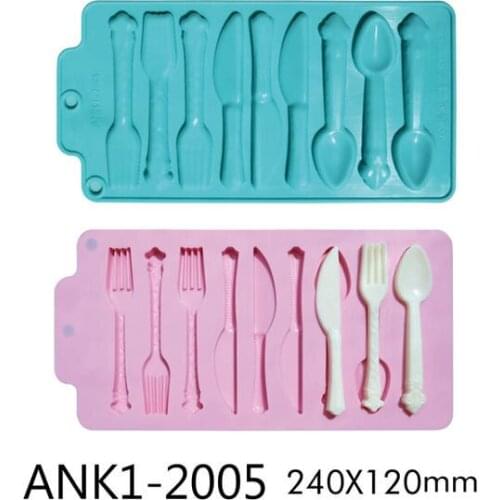 Family baking mold knife and fork shape chocolate mold ANK1-2005 (random color)