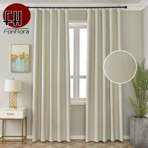 Solid 100% Blackout Curtains for Bedroom Modern Grey Plain Drapes for Living Room Shading Window Treatments Panel Custom Made