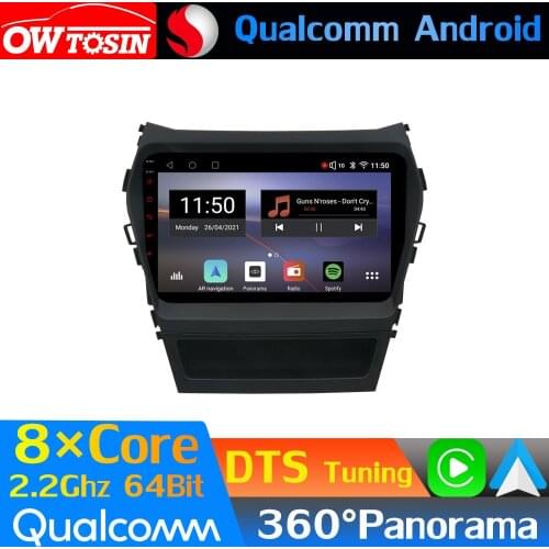 Qualcomm 8Core Android Car Media For Hyundai Santa Fe IX45 SantaFe 3 2013-2017 GPS 360 Camera Radio CarPlay HDMI WiFi DTS HIFI